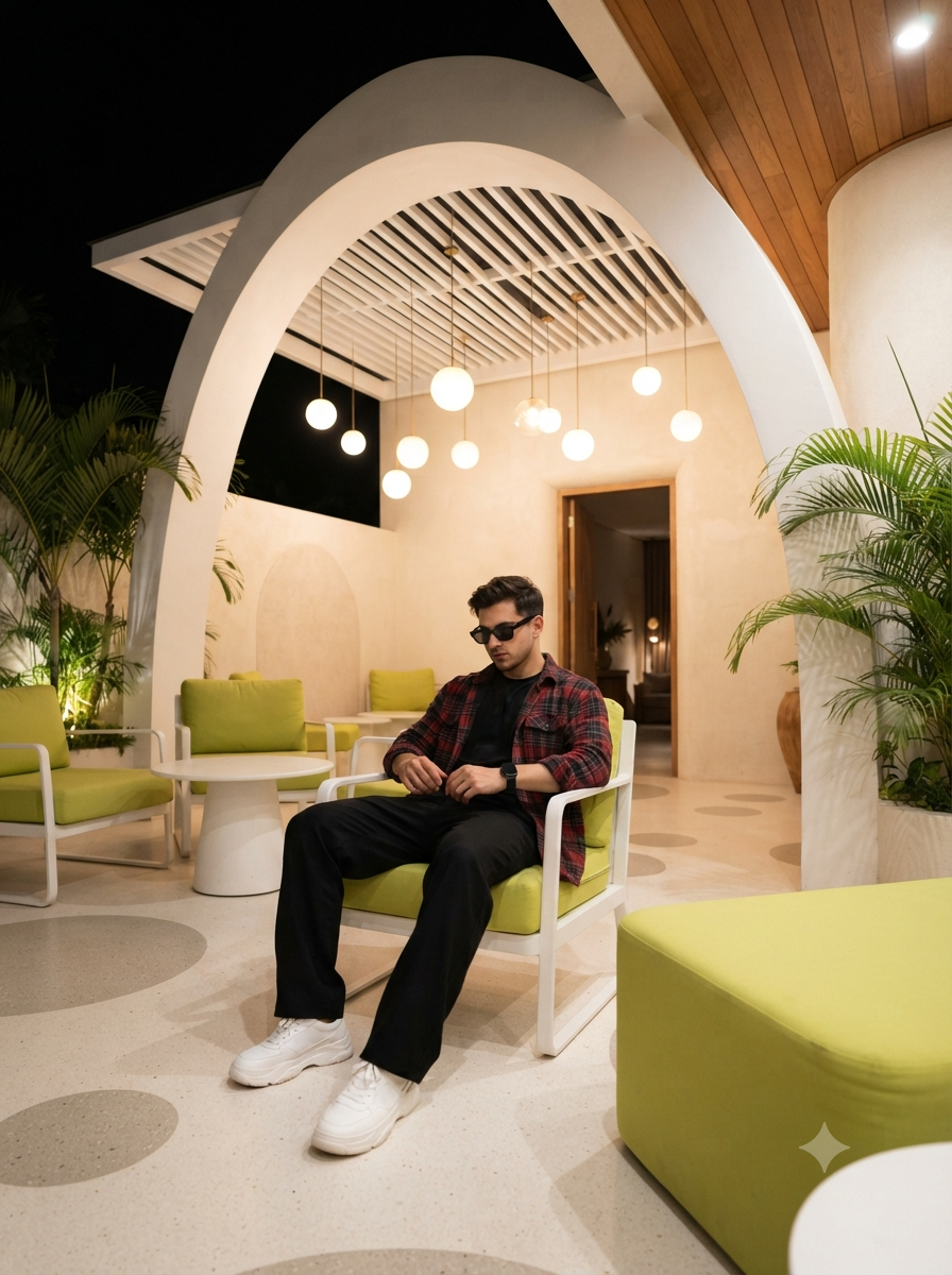 Luxury Resort Patio Lifestyle Portrait